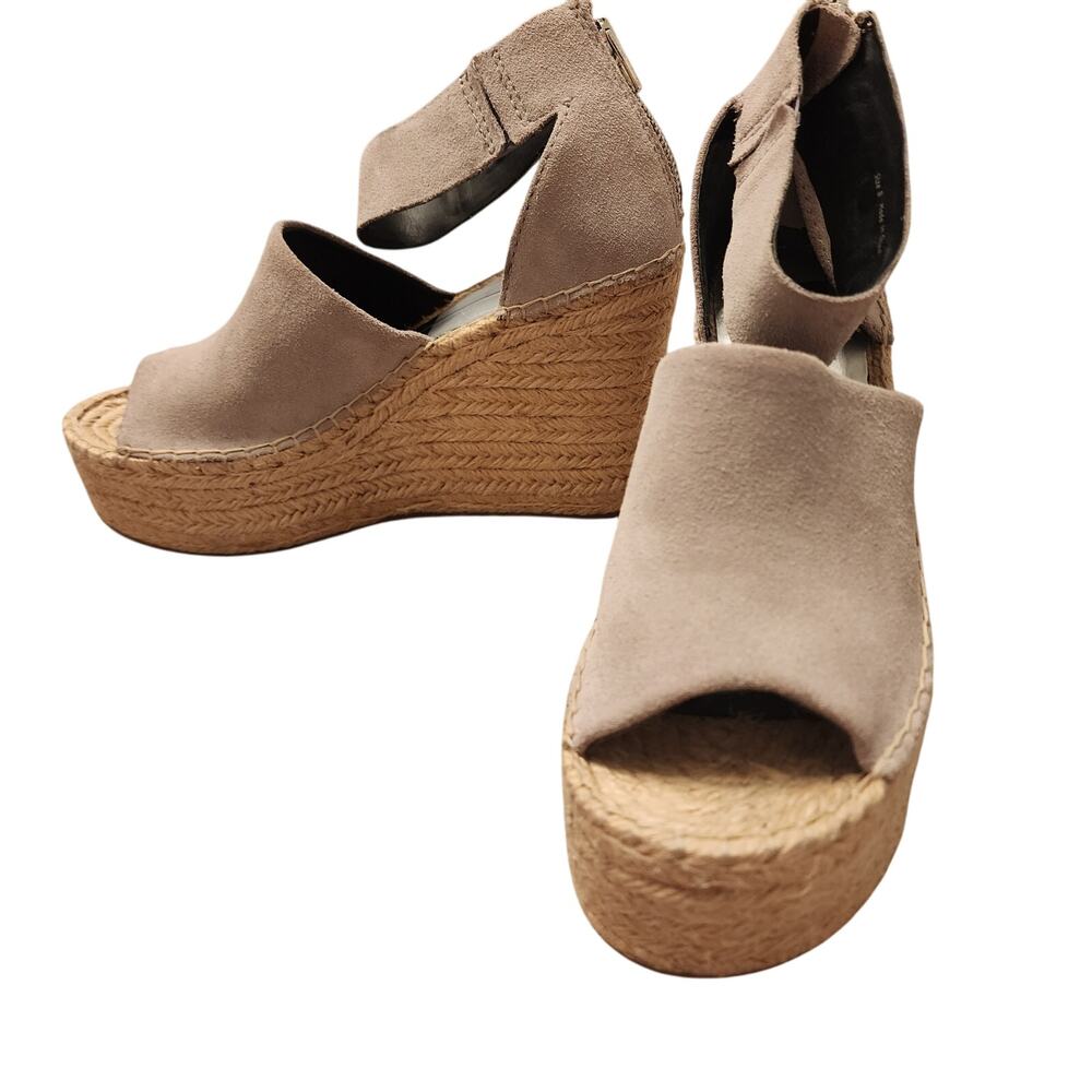 NWOT Dolce Vita Straw Smoke Suede Espadrilles Size 8